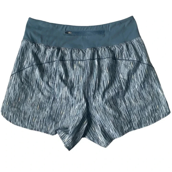 Spanx The Get Moving Exercise Short 4” Women’s Size Large Blue Brushstroke - Picture 4 of 8